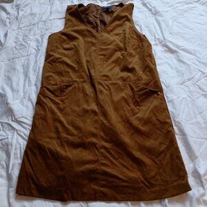 Rich Brown faux Suede Jumper- Size S
